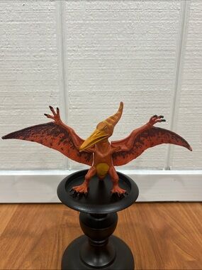 Adventure Force Kid Galaxy Pteranodon Figure 4" Preowned Orange Dinosaur Toy